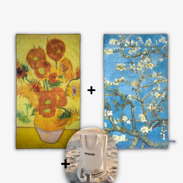 Pack Museo: Toalla Sunflowers + Toalla Almond Blossom + Mini Tote Bag