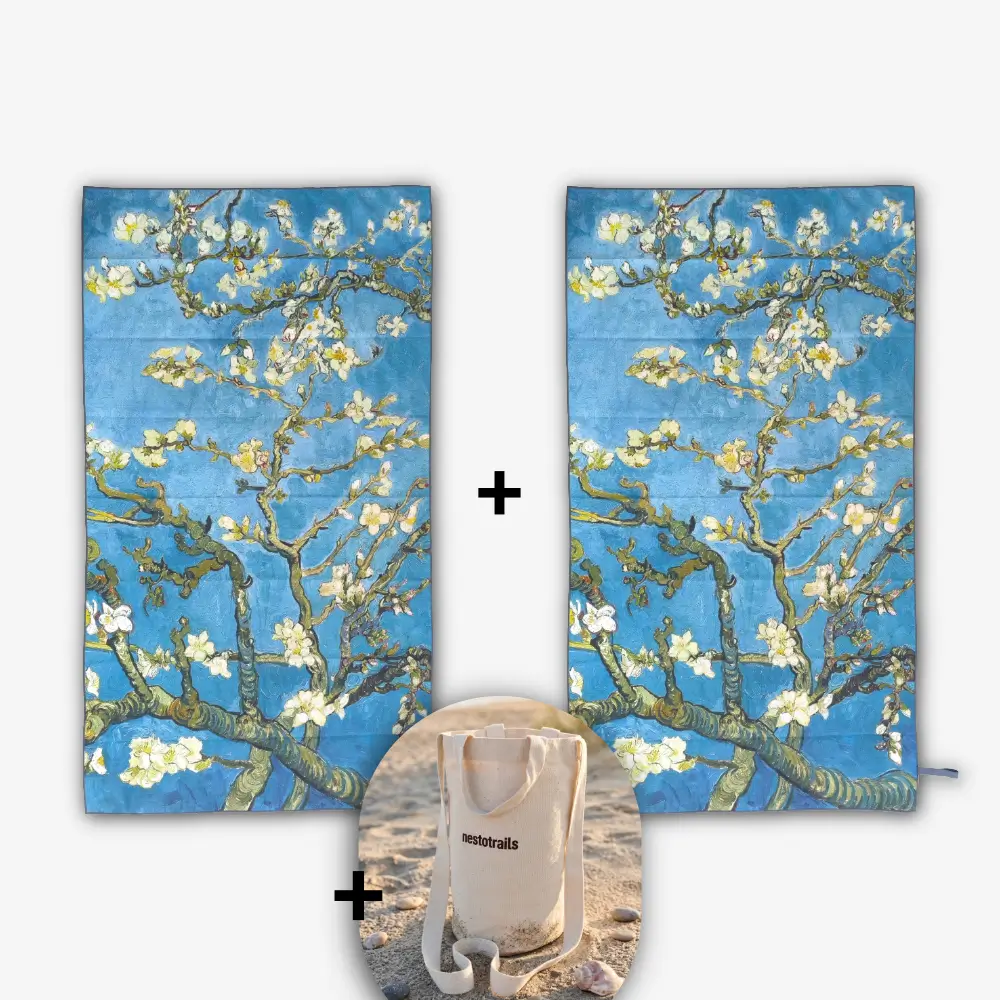 Pack Dúo Almond Blossom: 2 Toallas Almond Blossom + Mini Tote Bag Pack Dúo Almond Blossom: 2 Toallas Almond Blossom + Mini Tote Bag