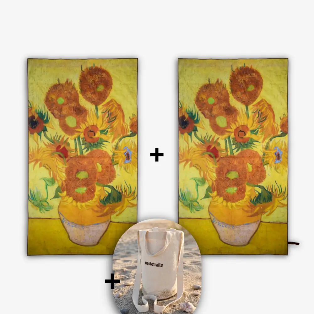 Pack Dúo Sunflowers: 2 Toallas Sunflowers + Mini Tote Bag Pack Dúo Sunflowers: 2 Toallas Sunflowers + Mini Tote Bag